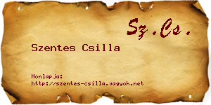 Szentes Csilla névjegykártya